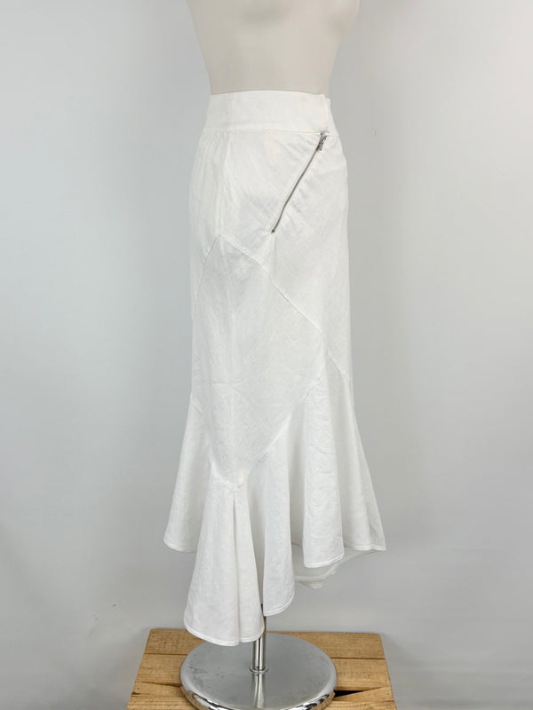 KitX x Witchery Pure White 'Bias Fonda' Skirt - AU4/6
