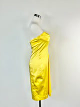 Calvin Klein Buttercup Yellow Strapless Midi Dress - AU6/8