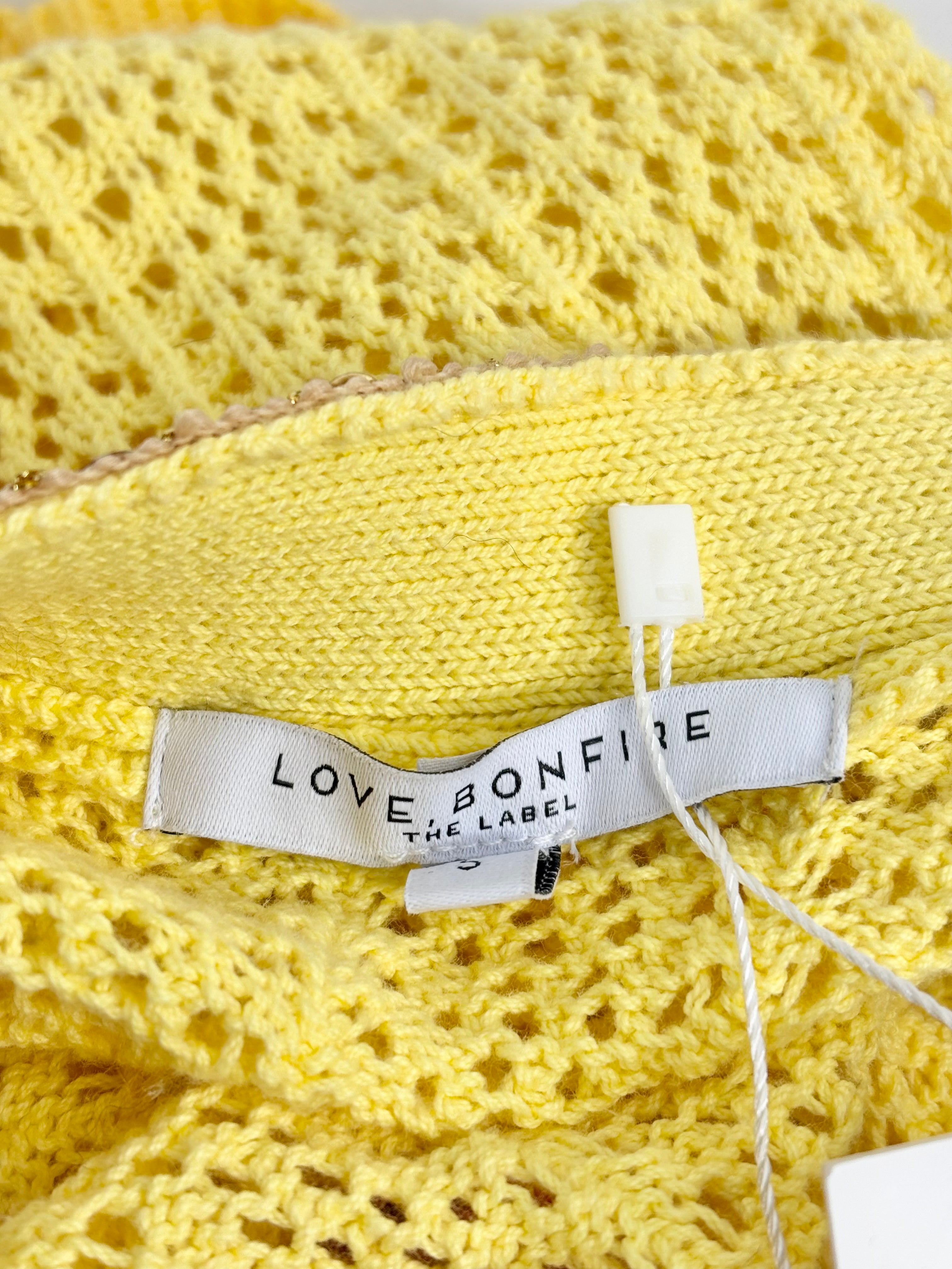 Love, Bonfire the Label 'Eternal Sunshine' Crochet Knit Dress - AU8