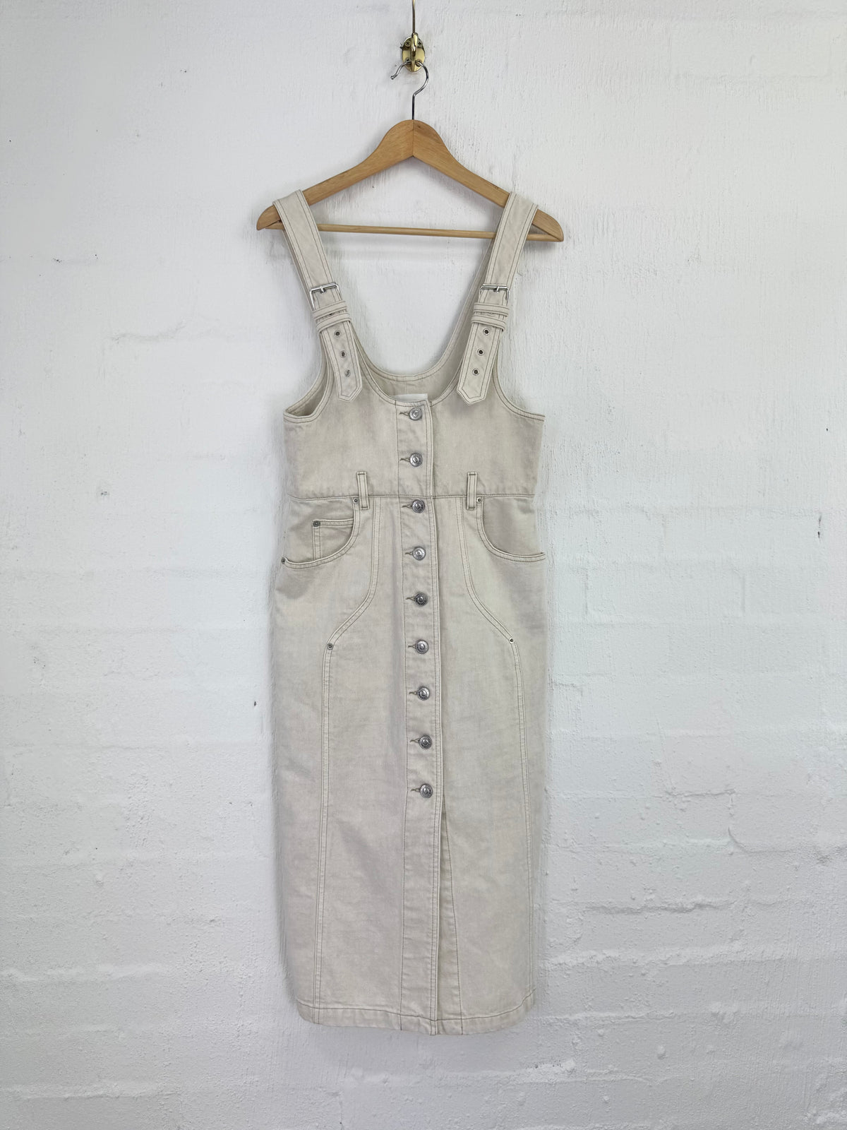 Isabel Marant Étoile Cream 'Filipine' Denim Dress - AU10