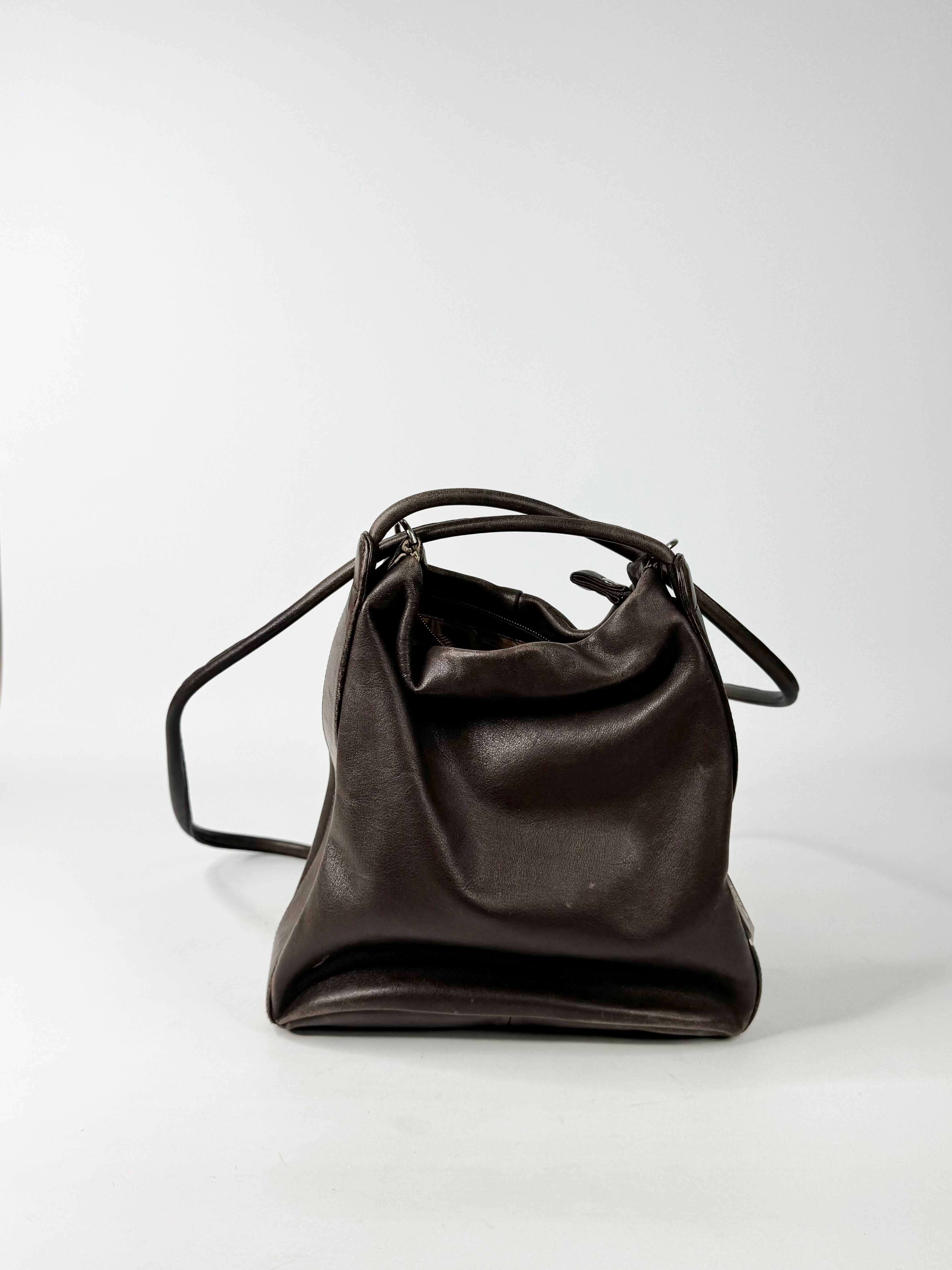 MFW 'Donhil' Convertible Brown Leather Saddle Bag