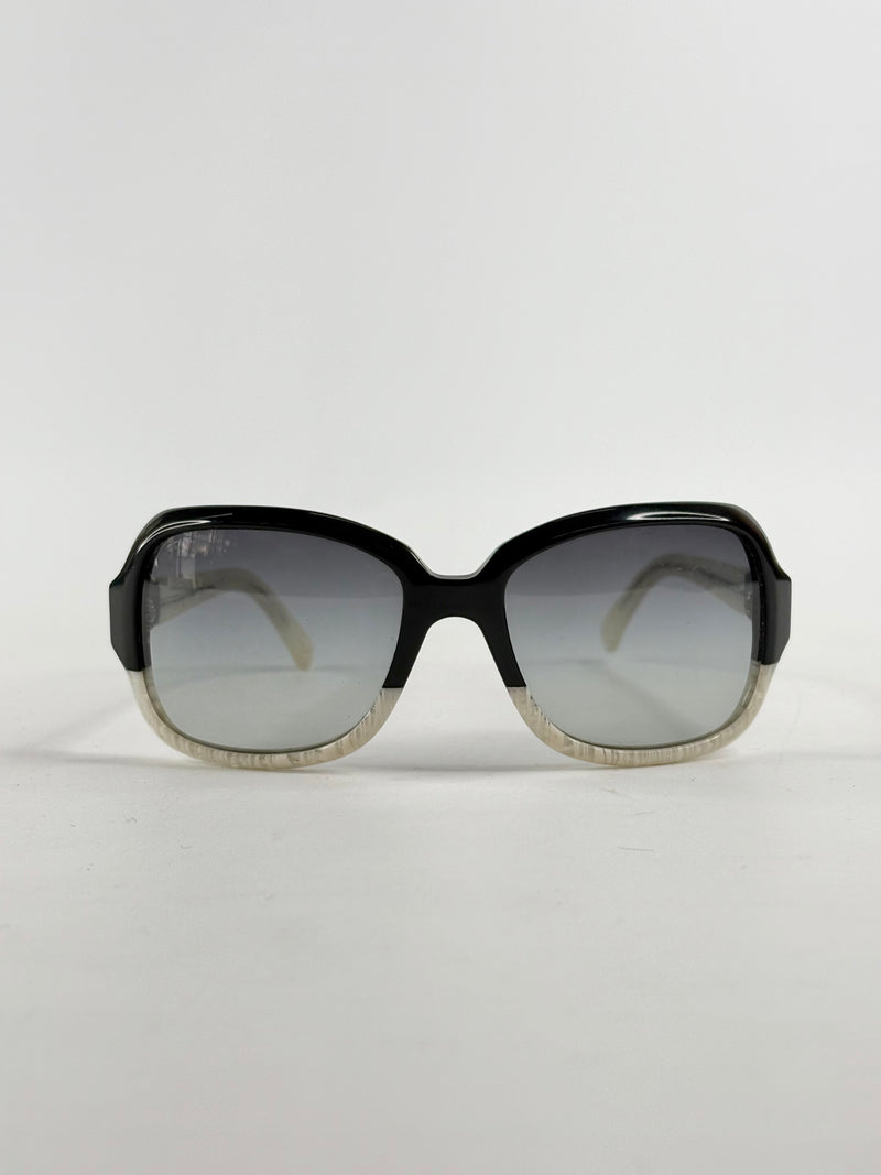 Chanel 5177 CC-Logo Black & White Sunglasses
