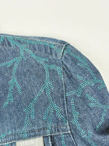 Y2K Versace Jeans Couture Washed Indigo Glittery Denim Jacket - AU8