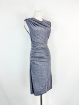 T by Alexander Wang Stone Blue Midi Dress - AU8/10