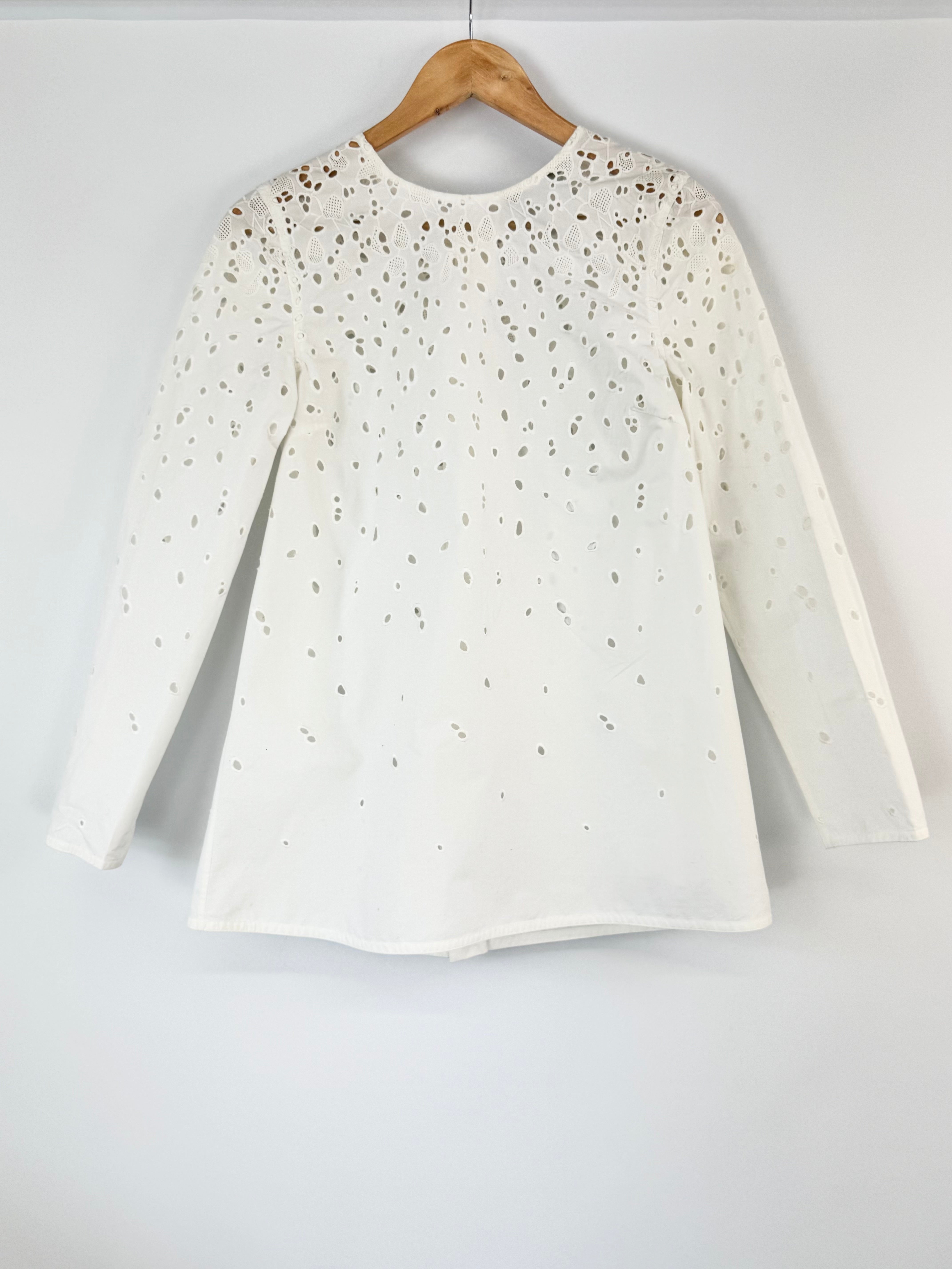 Proenza Schouler White Broderie Anglaise Blouse - AU8