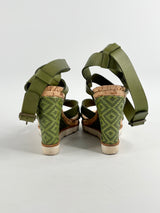 Scanlan Theodore Green Leather Cork Wedges - EU38