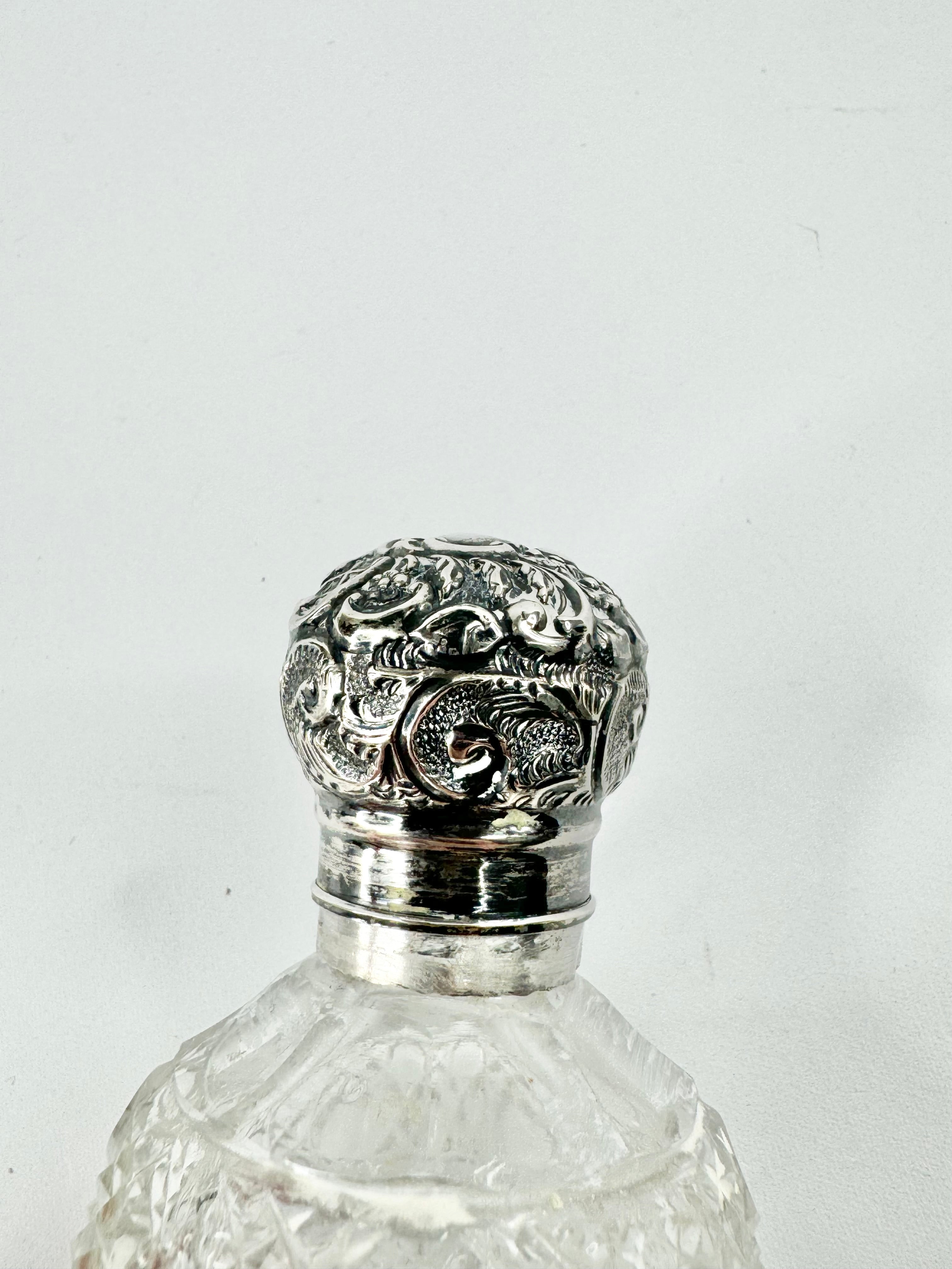 Antique Sterling Silver & Glass Condiments Set
