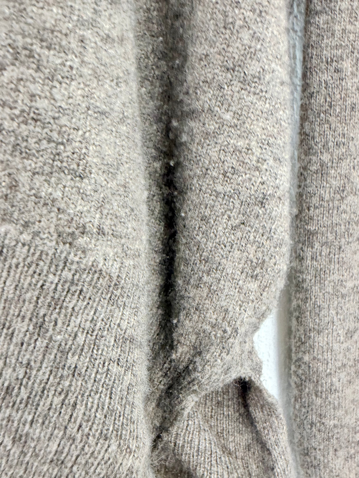 Bassike Mottled Taupe Cashmere Roll Neck Sweater - AU8/10