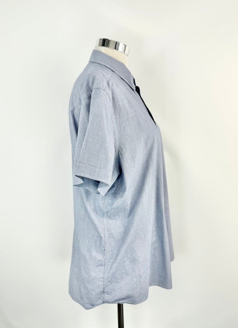 Ermenegildo Zegna Blue Short Sleeve Shirt - XXL