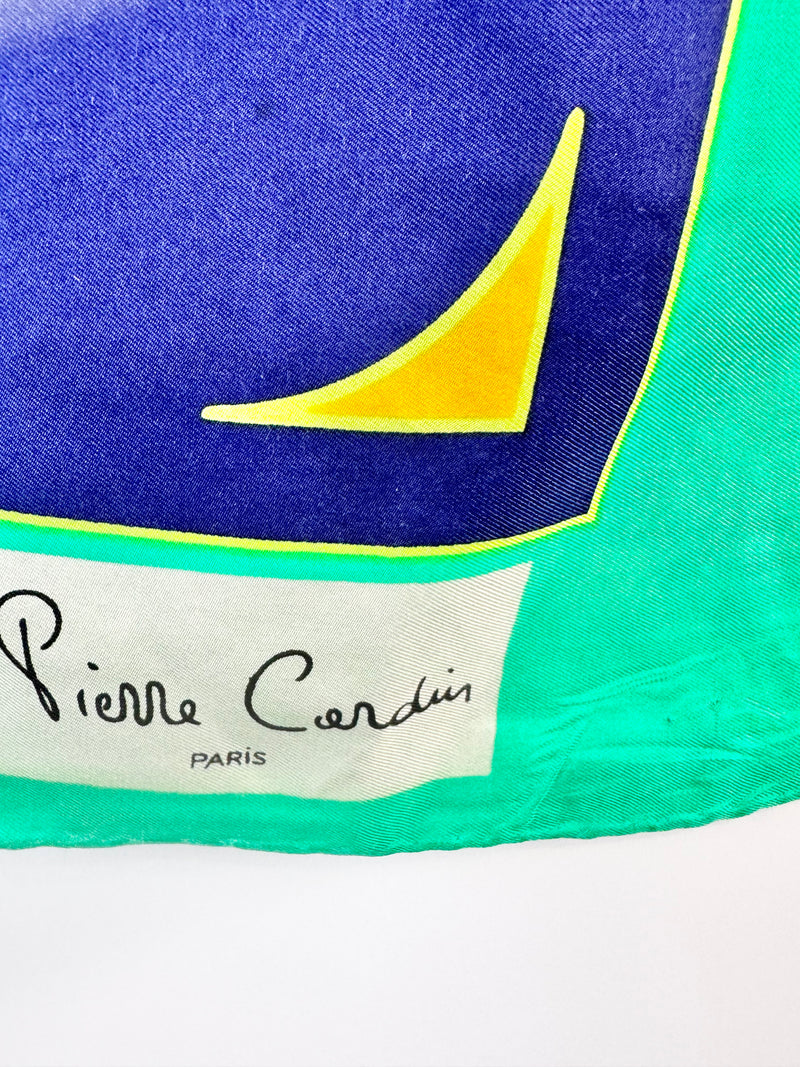 Pierre Cardin Emerald Green Silk Scarf