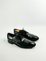 Allan Edmondson Black Leather 'Clifton’ Lace Ups - 13