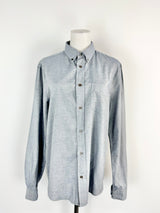 Acne Studios Blue Cotton Slim Fit Shirt - 48