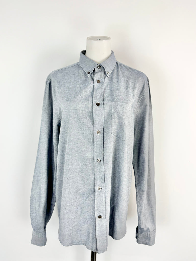 Acne Studios Blue Cotton Slim Fit Shirt - 48