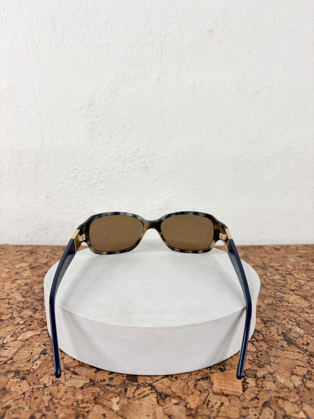 Oroton Jacinta Navy & Tortoiseshell Rectangular Frame Sunglasses