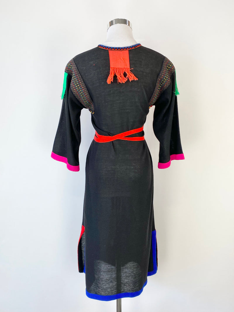 Vintage Prue Acton Black Knit Dress - AU10