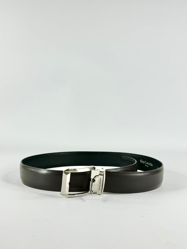 Guy Laroche Black Leather Belt