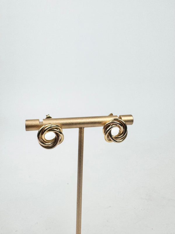 9ct Gold Twist Stud Earrings