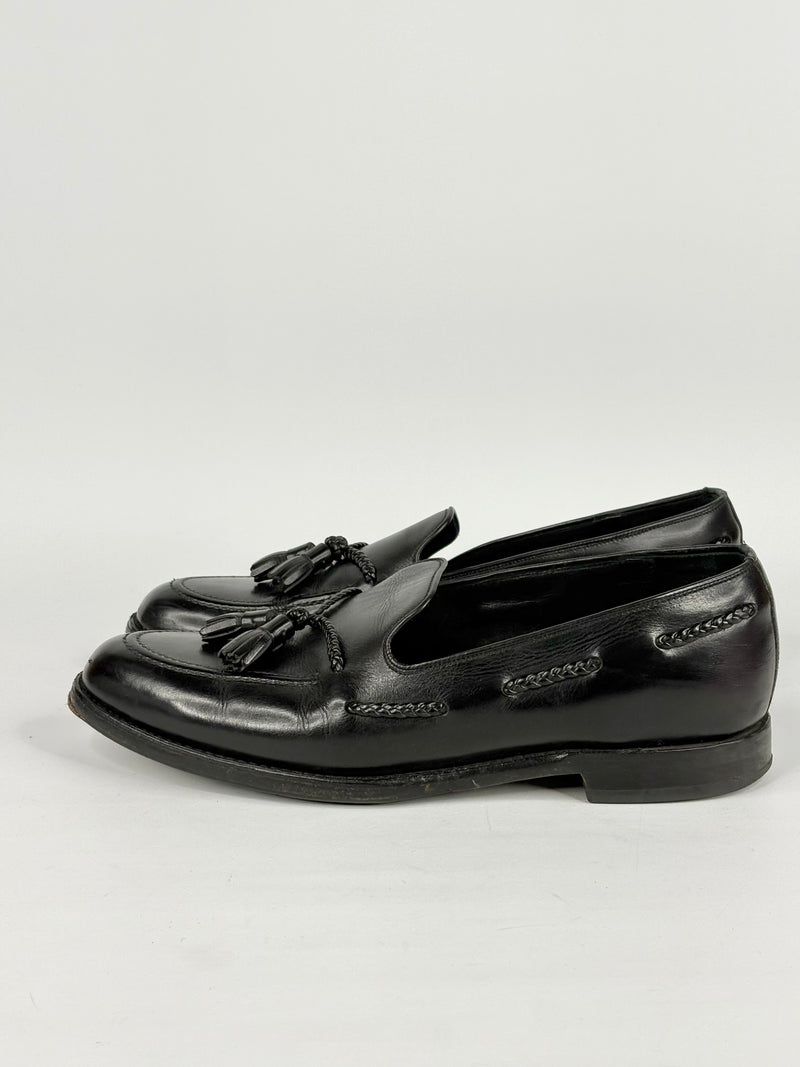Loake 1880 Black Leather Tassel Loafers - EU42.5