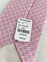 Brooks Brothers Pink Silk Floral Pattern Tie