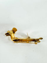 24ct Gold Plated Animal Brooch
