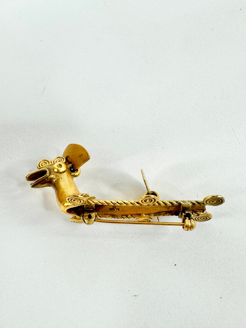 24ct Gold Plated Animal Brooch