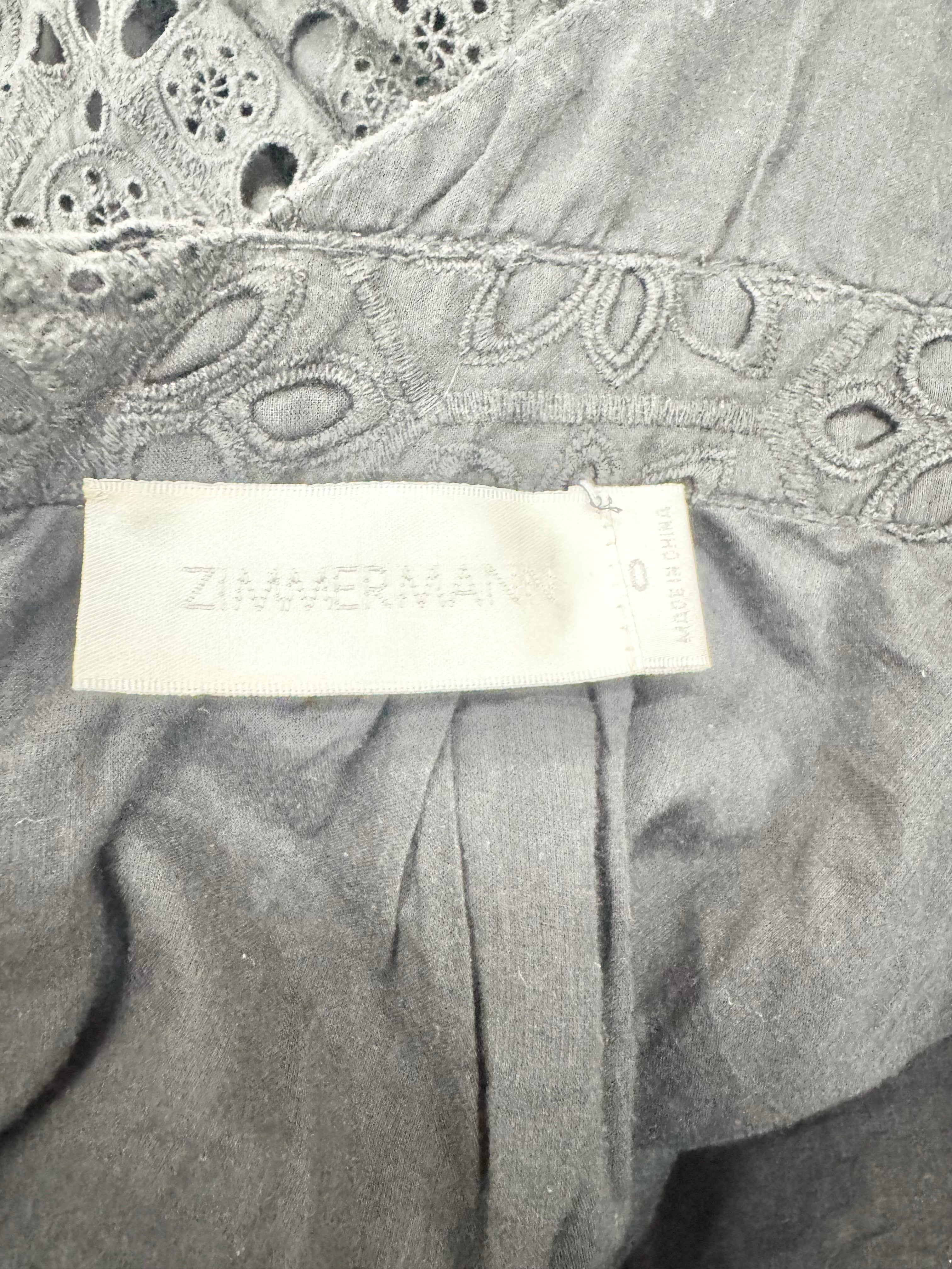 Zimmermann Black Lace Halter Neck Mini Dress - AU4/6