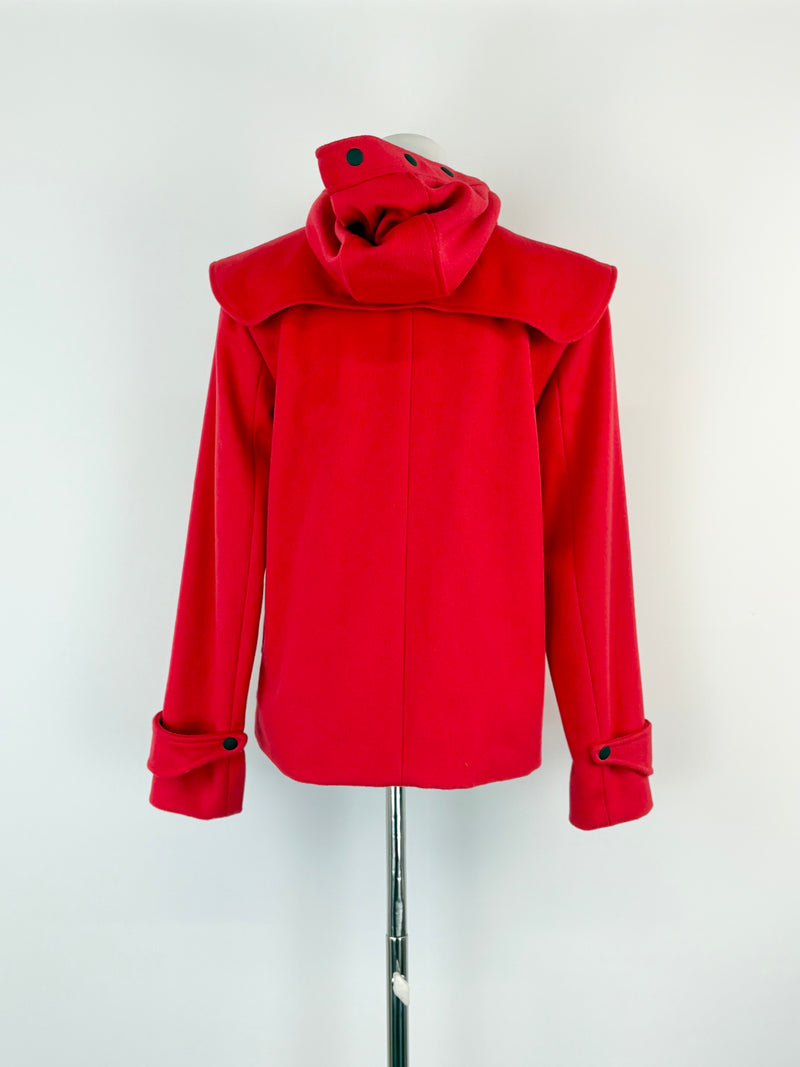 Rag & Bone Scarlet Red Wool Cropped Coat - AU8