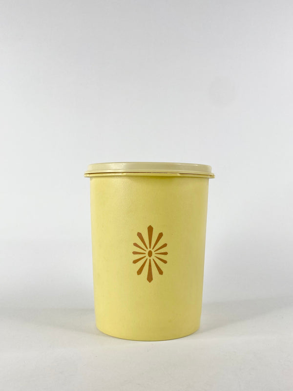 Vintage Pastel Lemon Tupperware Cannister
