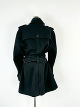 Arthur Galan Black Wool Blend Coat - AU8/10