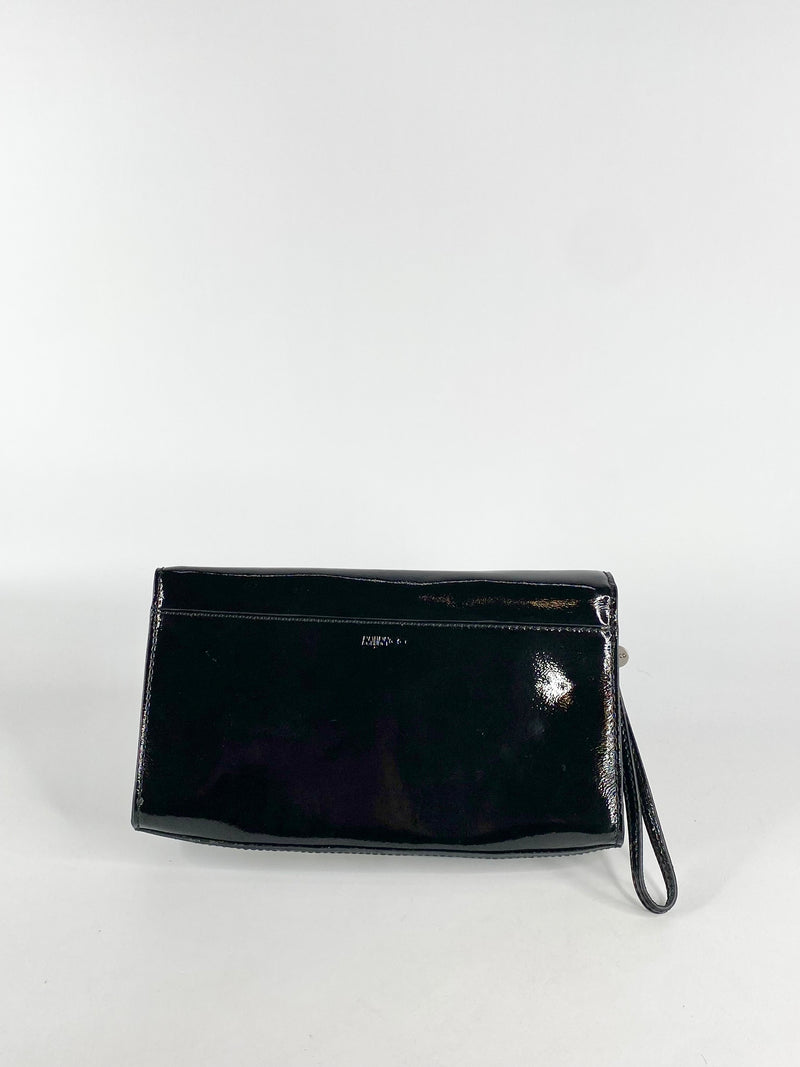 Mimco Black Patent Leather Clutch