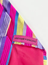 Duchamp London Multicolour Diagonal-Stripe Silk Tie