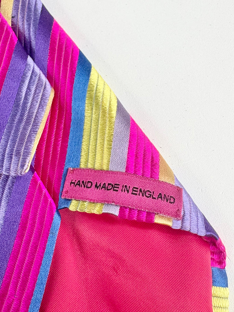 Duchamp London Multicolour Diagonal-Stripe Silk Tie