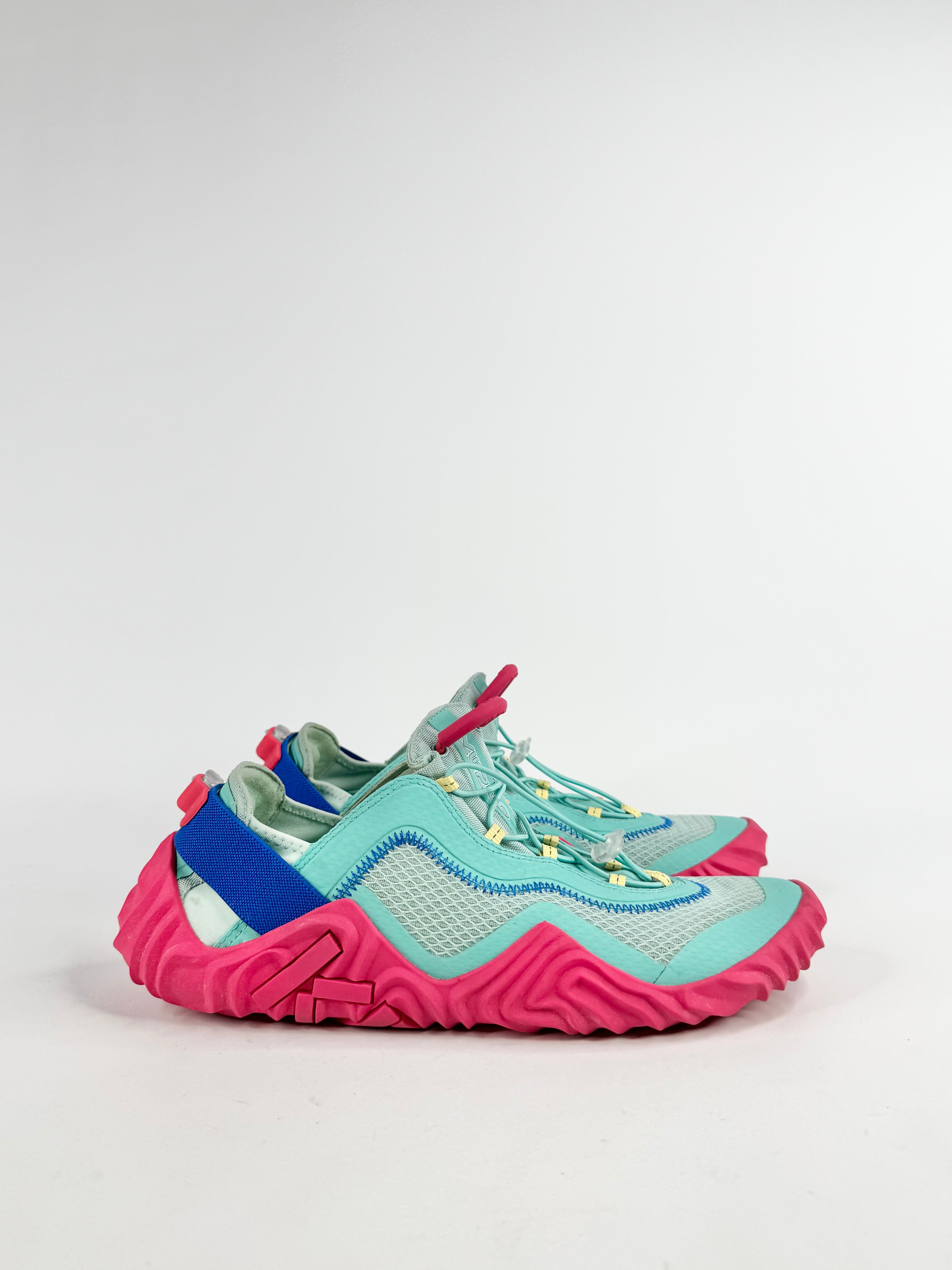 Kenzo Aqua Blue & Pink 'Wave' Sneakers - EU39