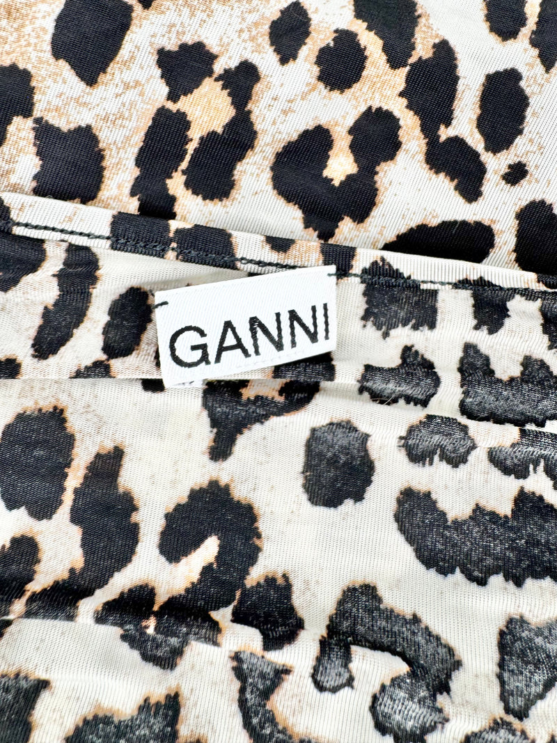 Ganni Leopard Print Bodysuit - AU10