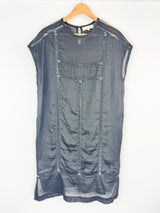 Lee Mathews Black Sheer Linen Dress - AU8/10