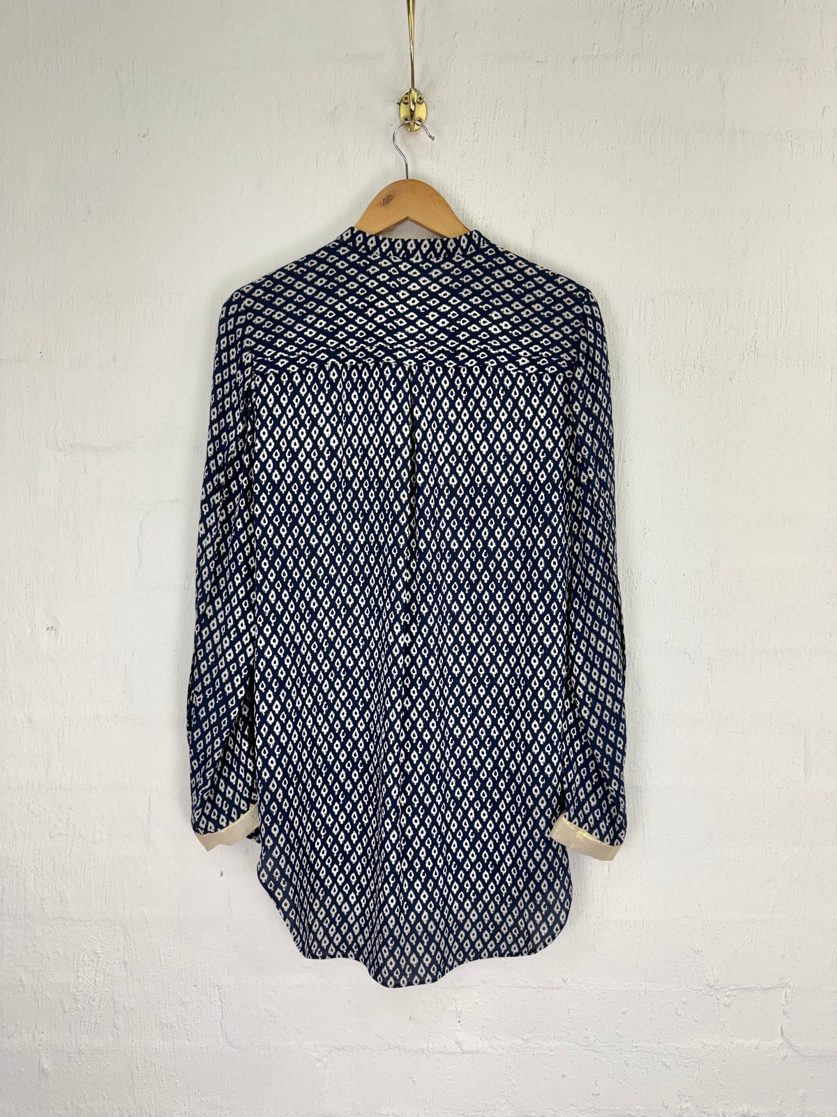 Day Birger et Mikkelsen Blue Patterned Button-Down Blouse - AU8/10