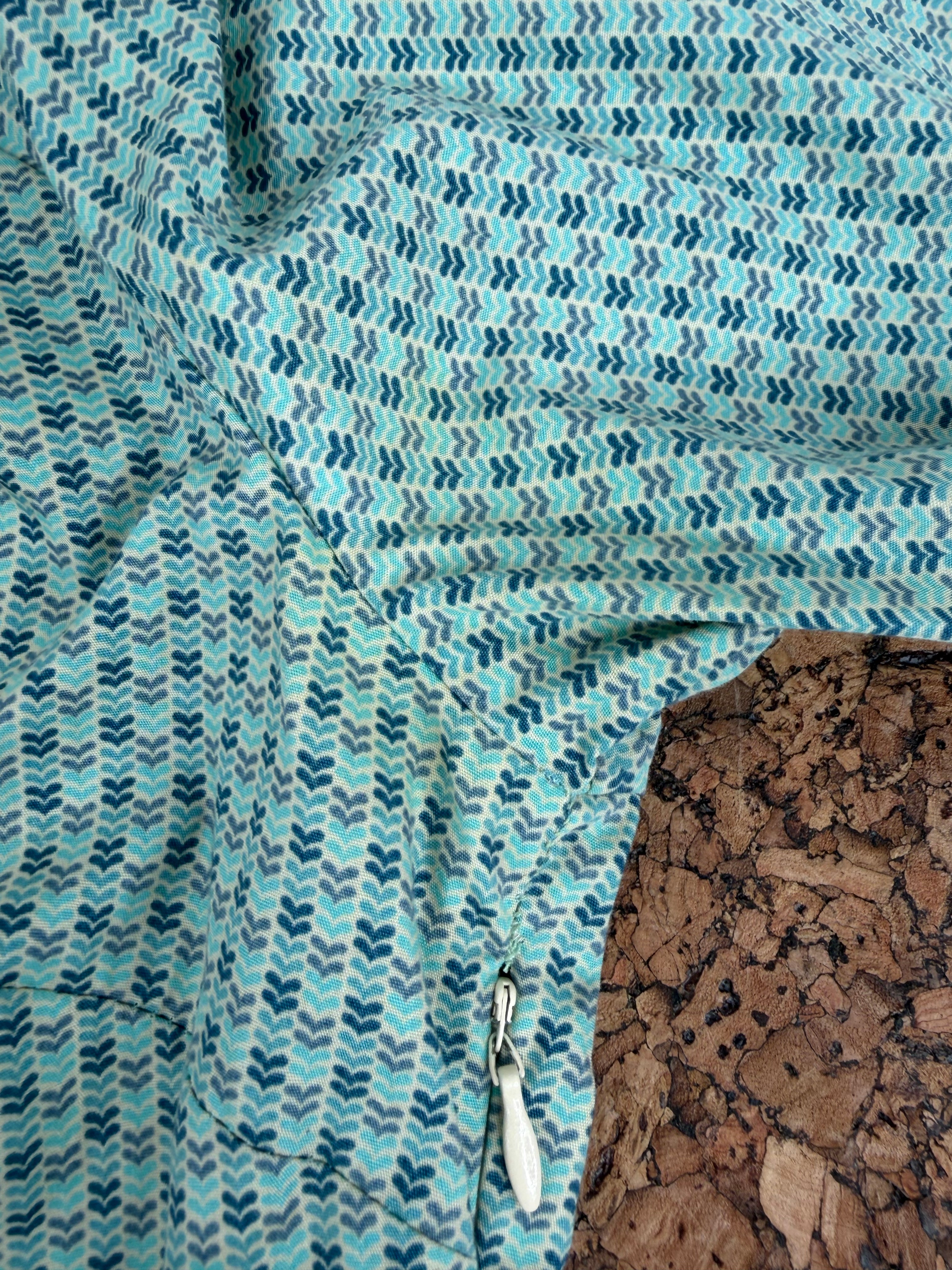 Sylvester Sage Green Patterned Blusson Prairie Dress - AU8/10