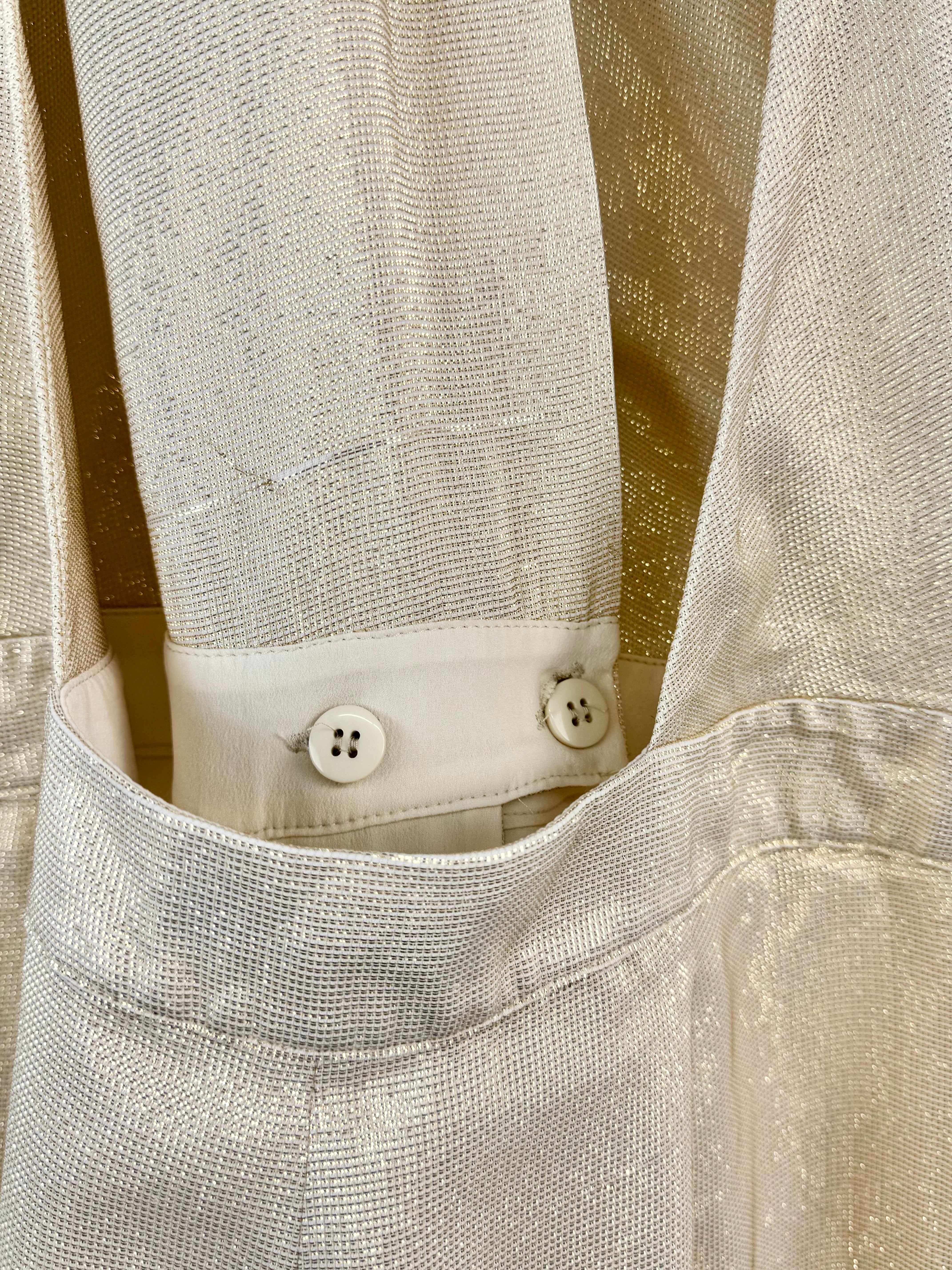 Reiss Pale Gold Metallic Jumpsuit - AU12