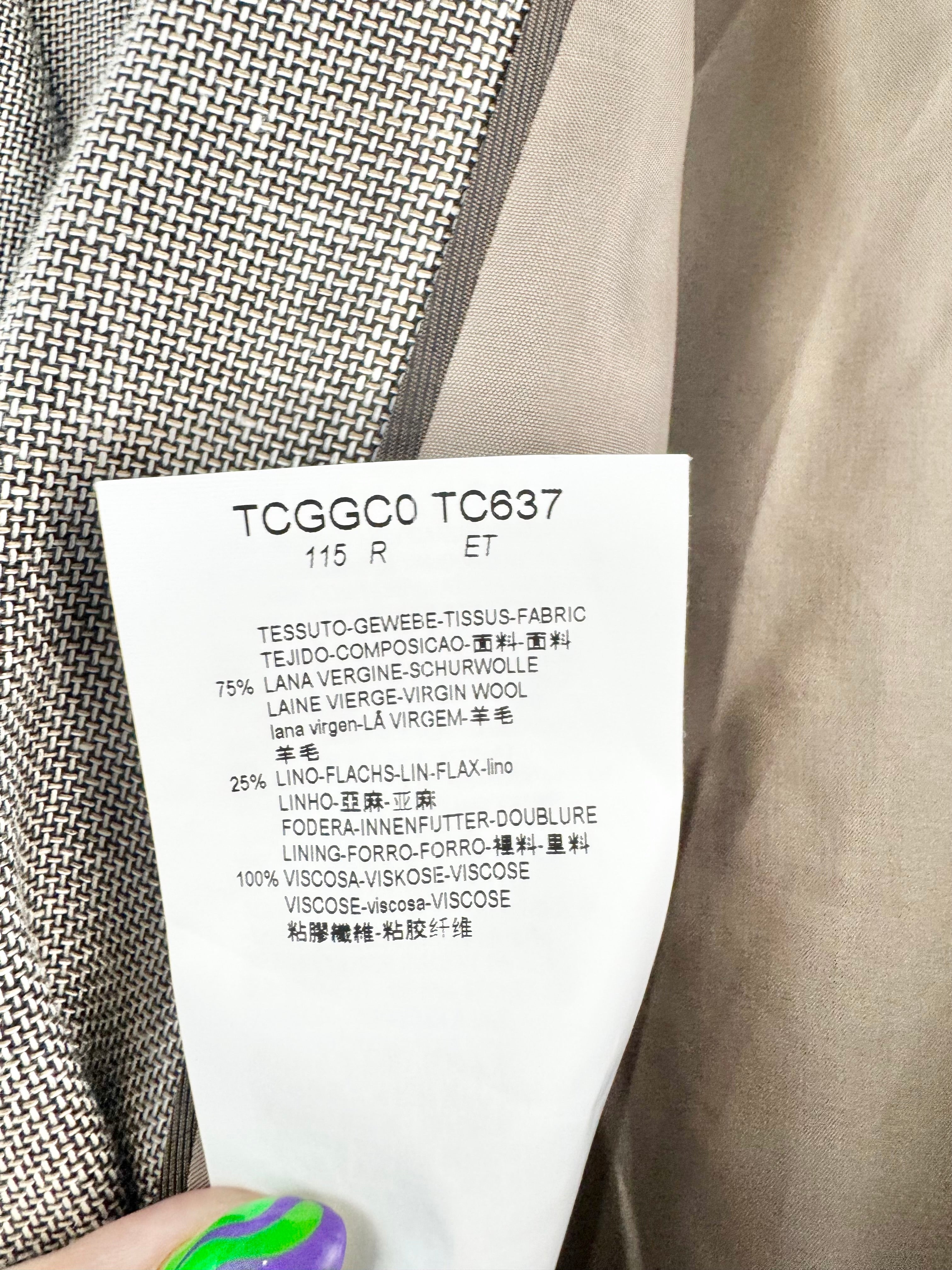 Armani Collezioni Grey Wool & Linen Jacket - Size L