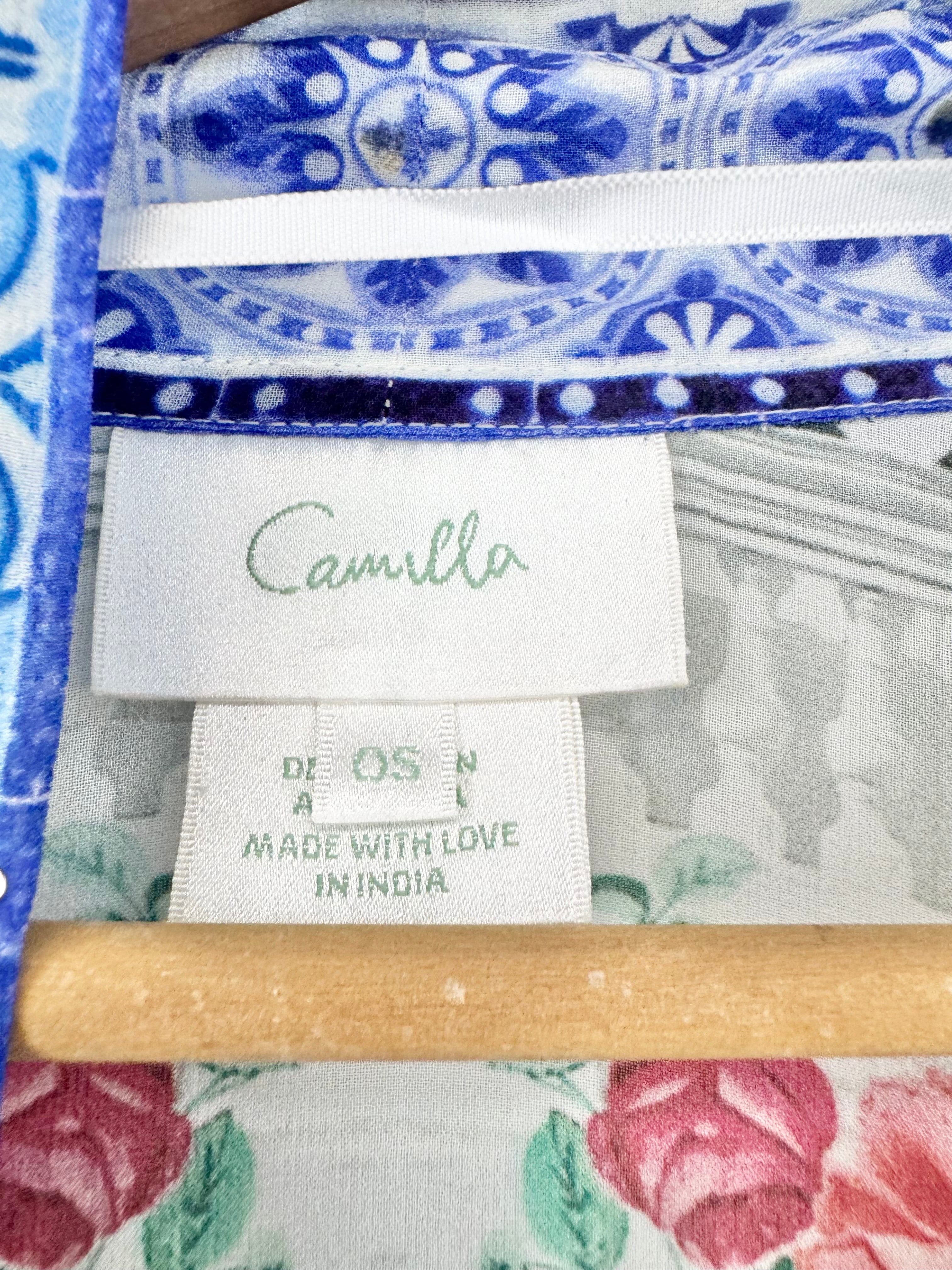 Camilla 'Masking Madness' Silk Open Front Cardi Cape - OSFA