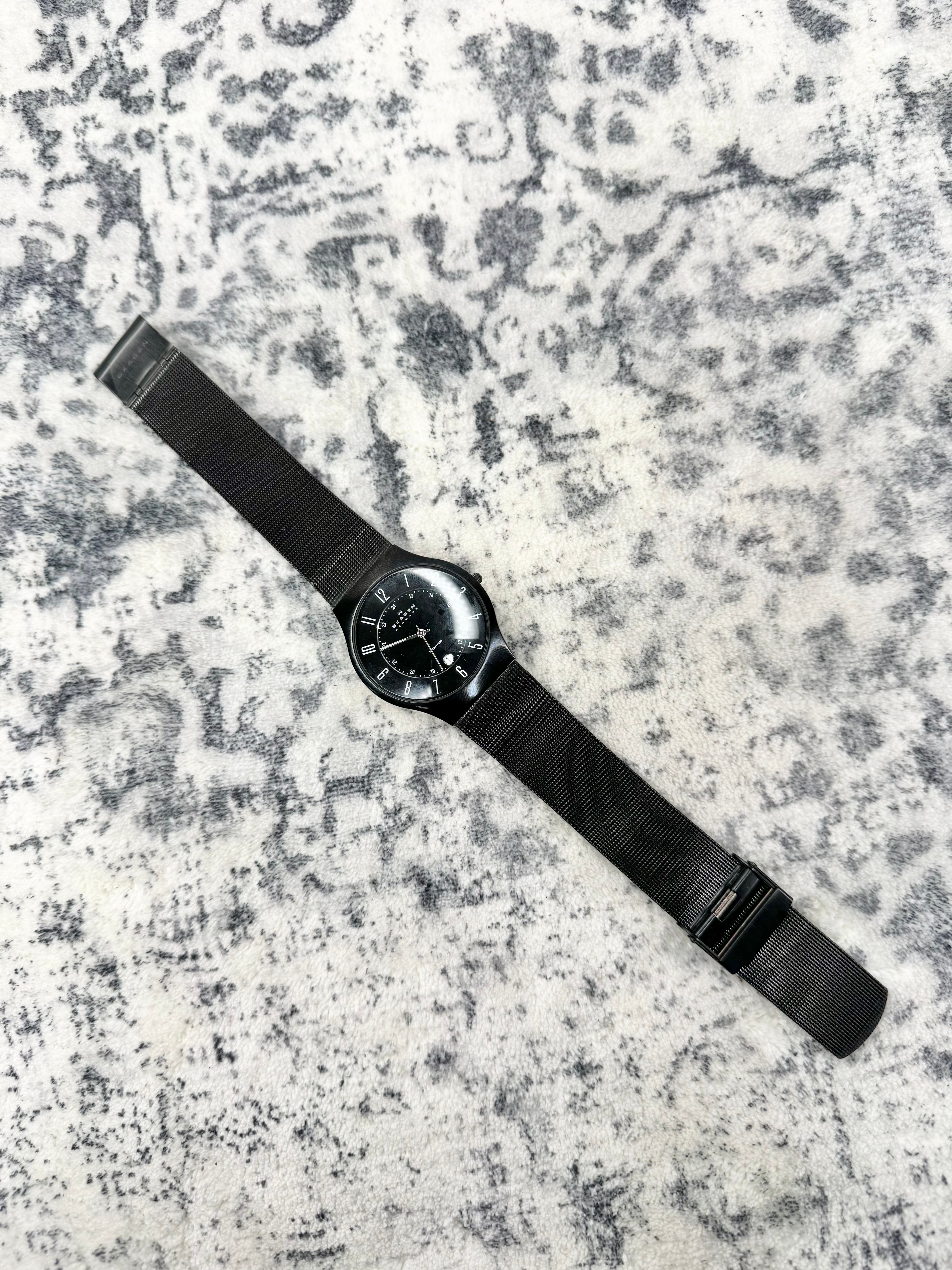 Skagen Titanium Matte Black Slim Watch
