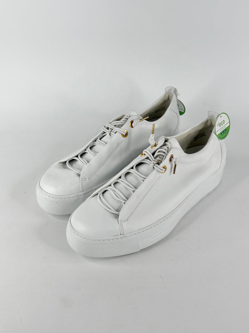 Paul Green White Leather 'Polten' Sneakers - EU43
