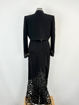 Vintage Parisian Cropped Jacket & Embroidered Lace Skirt - AU8/12