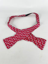 Vintage Burberrys Silk Dolphin Print Bow-Tie