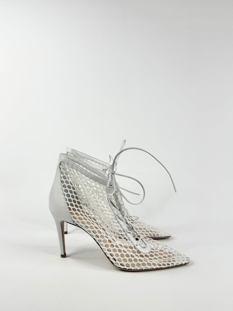 Scanlan Theodore White Mesh Booties NWT - EU41