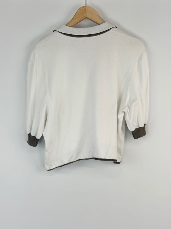 Valentino Studio Vintage White Cropped Polo - AU8/10