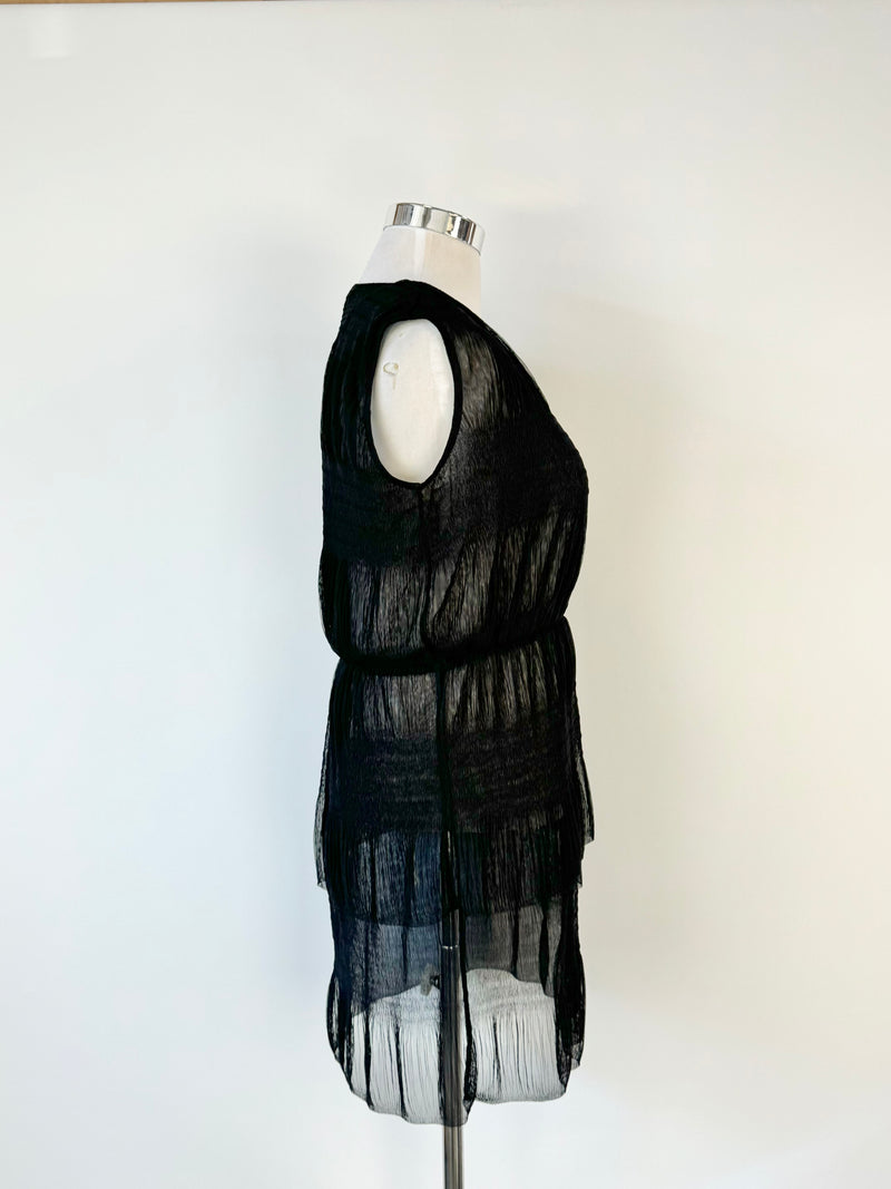 Maje Sheer Black Mesh Dress NWT - AU10/12