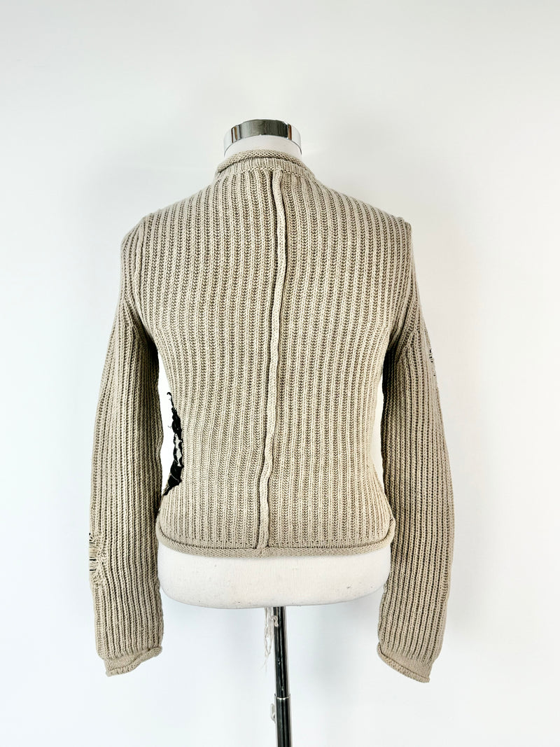 Elisa Cavaletti Grey Patchwork Rib Knit - AU10