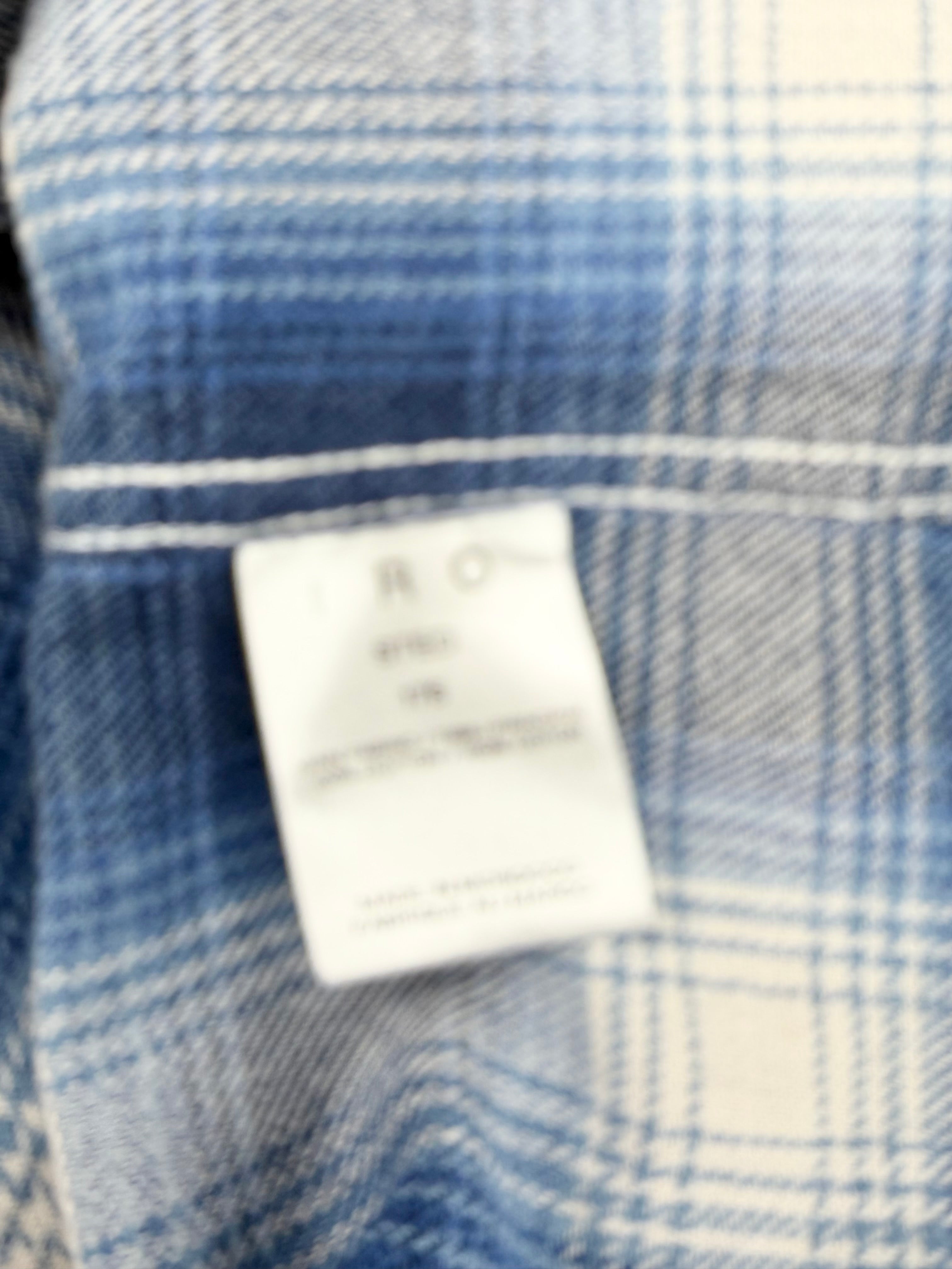 Iro Blue & Cream Plaid Shirt - AU8/10