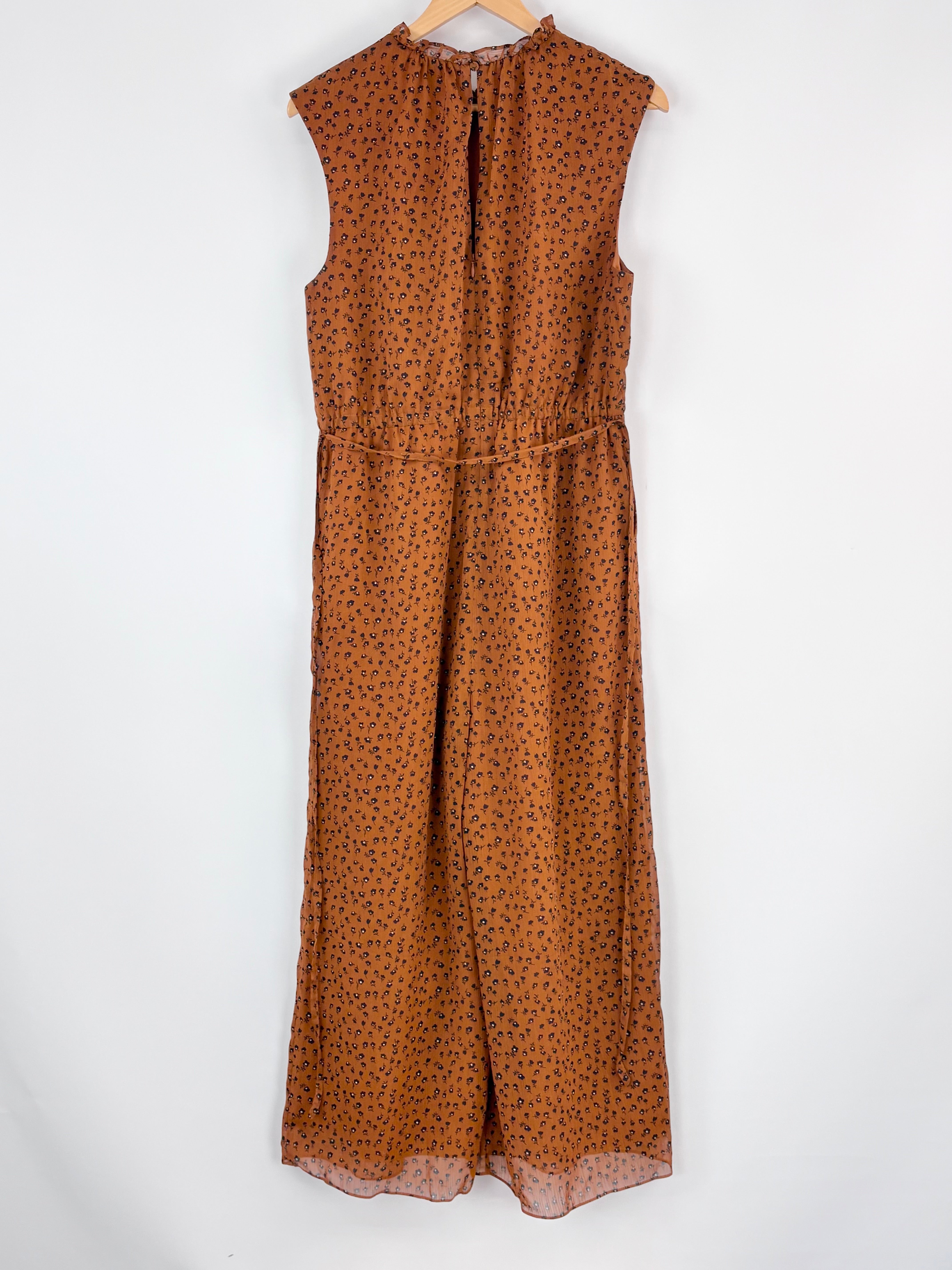 Boden Chocolate Brown 'Melody' Print Jumpsuit - AU14